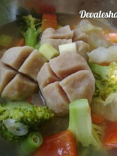 Foto resep Sup Bakso Pelangi
