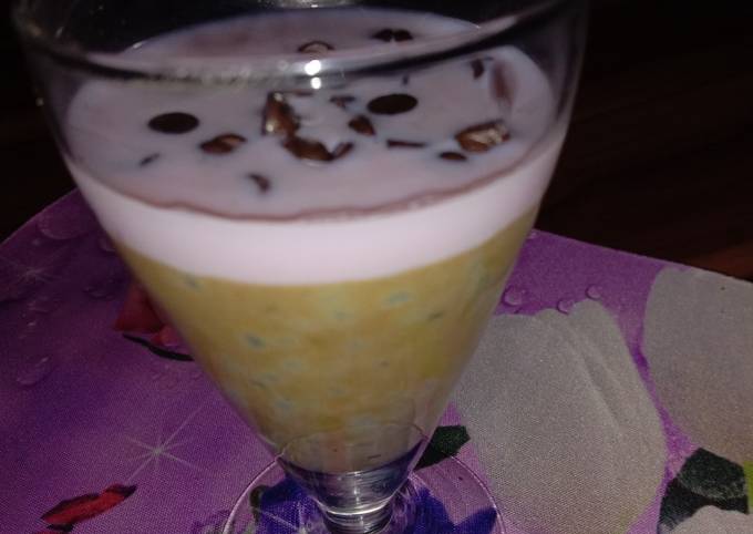 Rose milk with biscuits pudding