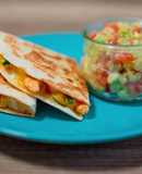 Quesadillas de pollo con verduras