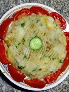 صورة لوصفة بطاطس 🥔بالكسبره للعشاء او الفطار