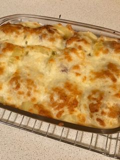 Húsgombócos rakott krumpli recept fotója