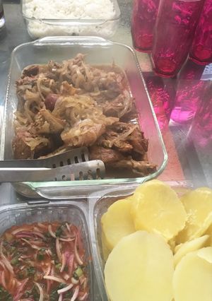 Una foto de Pato guisado a la norteña