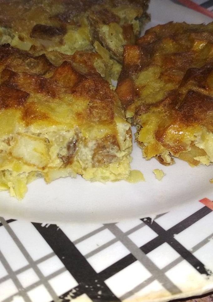 Una foto de Tortilla de papa con lo que había