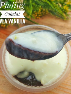 Foto resep Puding Coklat Vla Vanilla