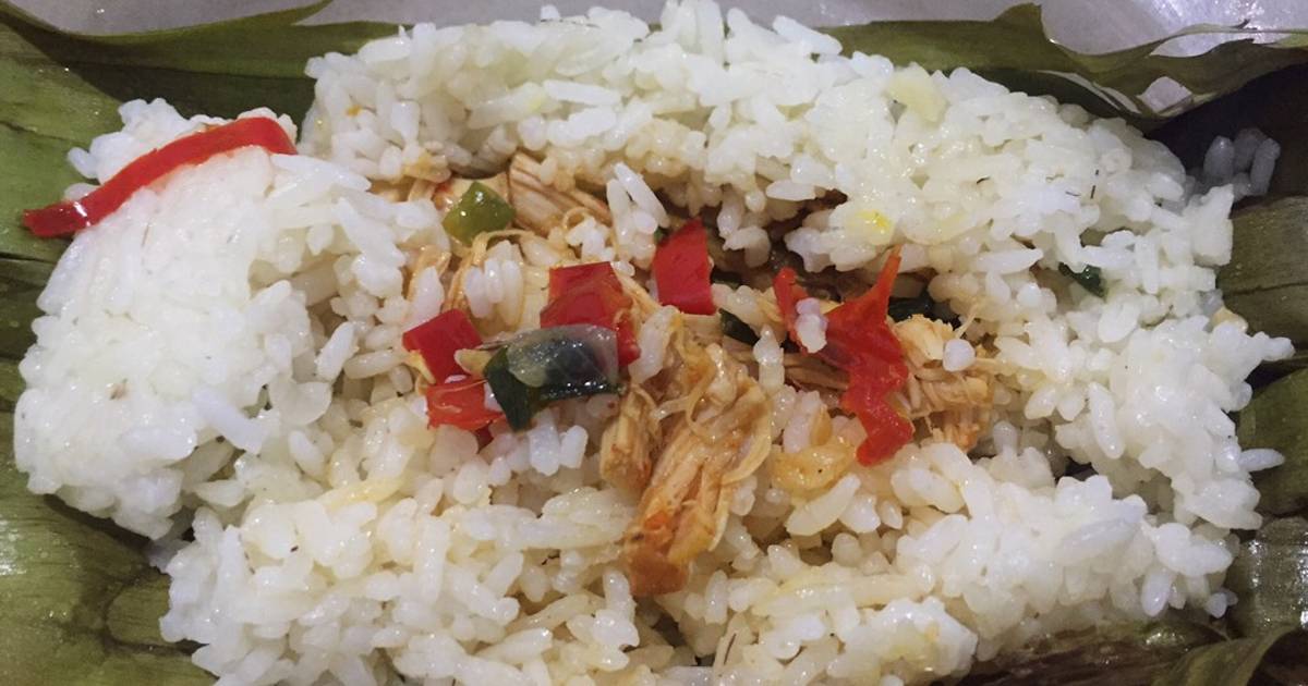 Resep Nasi bakar ayam suwir super gampang oleh Ameiliyah Fitriyani - Cookpad
