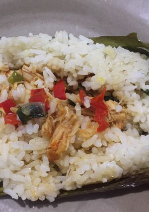 Foto resep Nasi bakar ayam suwir super gampang
