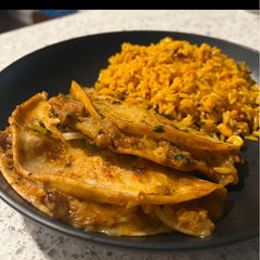A picture of Birria Tacos (The Impossible Way).