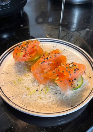 A picture of Smoked Salmon Stuffed Rice Paper Pillows.
