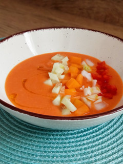Una foto de Gazpacho de albaricoque