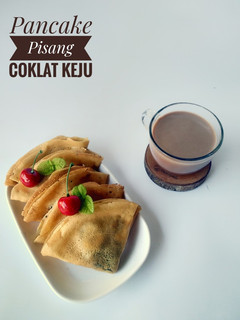 Foto resep Pancake Pisang Coklat Keju