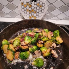 A picture of Bacon Roasted Brussels’.