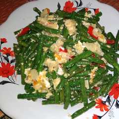 รูปของ Tumis Kacang Panjang + Telor