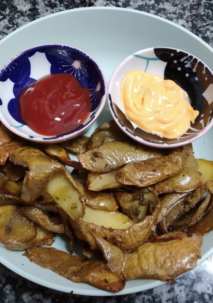 Una foto de Pieles de patatas al horno 🍃