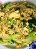 คะน้าผัดวุ้นเส้นหมูสับ