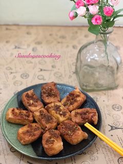 Hình của món Đậu hủ chiên sả (món chay).
