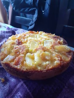 Una foto de Tarta de manzana invertida