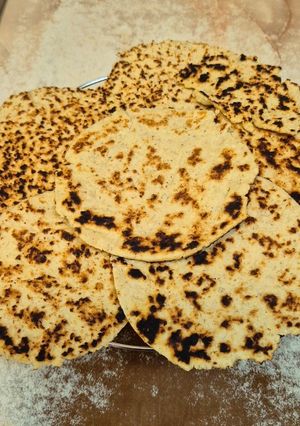 O poză a rețetei Keto tortilla - turte din făină de migdale.