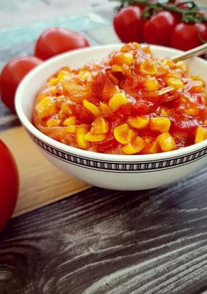 A picture of Tomato and Corn Relish.