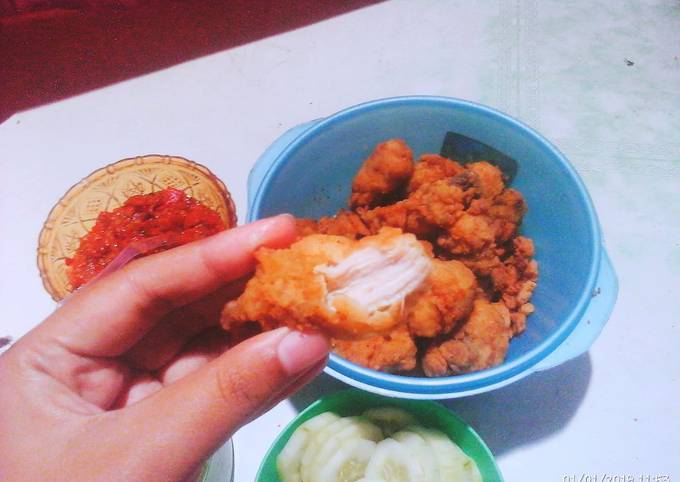 Ayam goreng tepung empuk