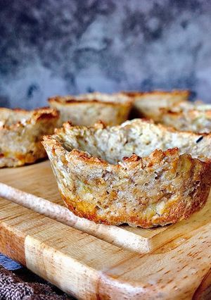 Hình của món Đế bánh Tart Yến Mạch - Eat Clean/ Oat Banana Tart.