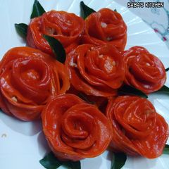 A picture of Rose Shape Veg Momos.