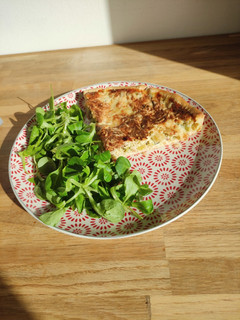Une photo de Quiche poireau, lardons, champignons