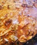 Arroz meloso de pato con setas y alcachofas
