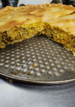 Una foto de Tarta súper rápida de atún y verduras