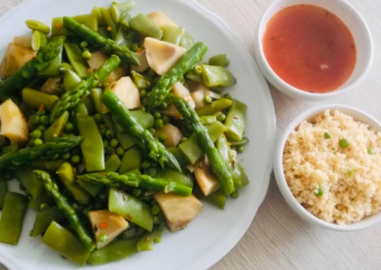 La façon simple de faire des recettes Couscous vert spécial