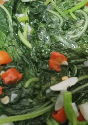 Foto resep Tumis Bayam Polos
