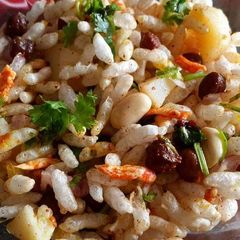 Jhaal Muri(low fat mixed puffed rice) A picture of Jhaal Muri(low fat mixed puffed rice).
