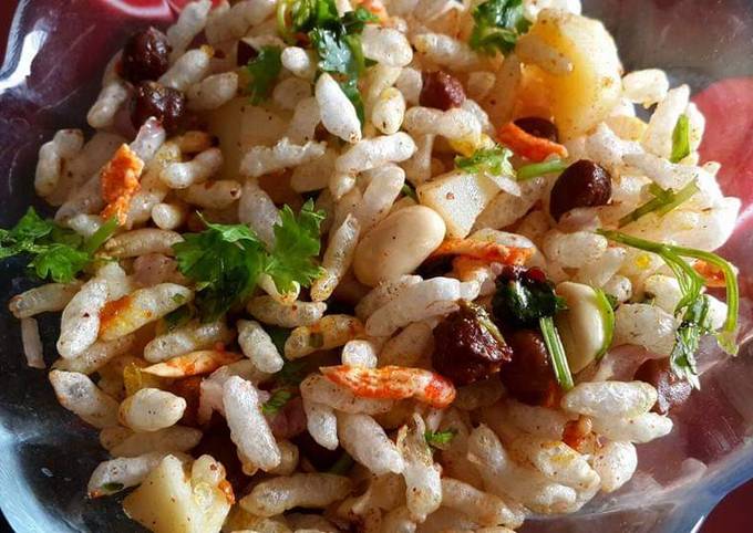 Recipe of Homemade Jhaal Muri(low fat mixed puffed rice)