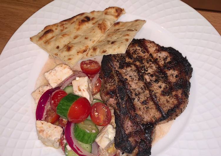 Greek pork chops