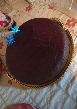 Φωτογραφία της συνταγής ☃️🎄 Βασιλόπιτα κέικ με επικάλυψη σοκολάτας ☃️🎄