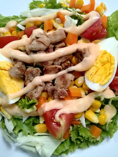 Foto resep Salad Sayur dan Ayam Panggang Teflon
