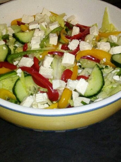 A picture of Greek salad.