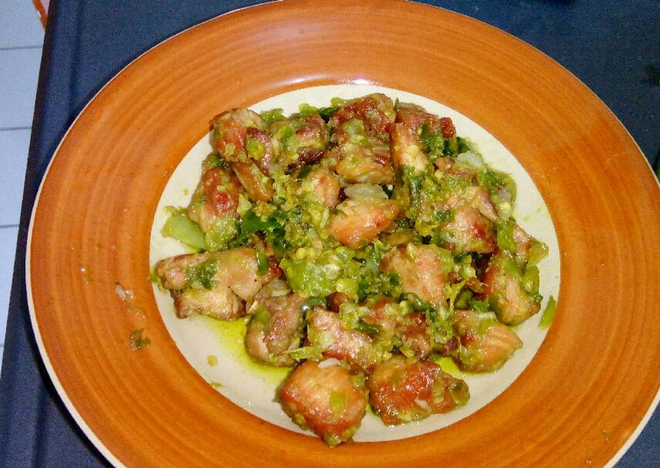 Babi goreng sambal ijo