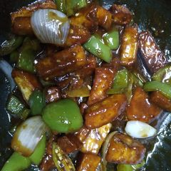 Chilli paneer A picture of Chilli paneer.