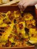 Bacalhau com Broa no forno