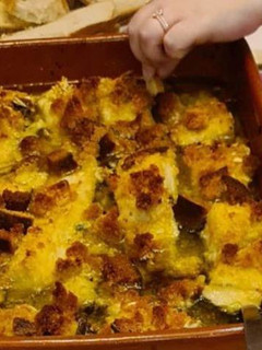Foto de Bacalhau com Broa no forno