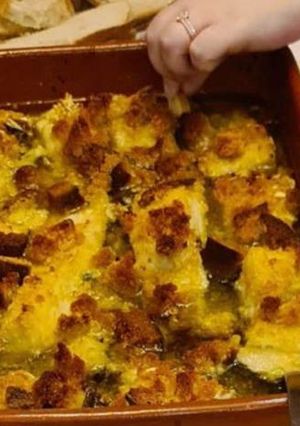 Foto de Bacalhau com Broa no forno