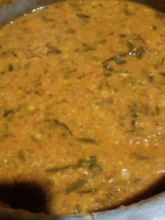 A picture of Daal with chapati.