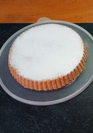 Una foto de Tarta de ricota con dulce de leche