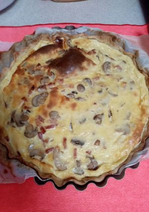 Una foto de Quiche de bacon y queso