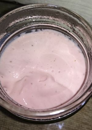 Una foto de Mousse de fresa (Con o sin lactosa)