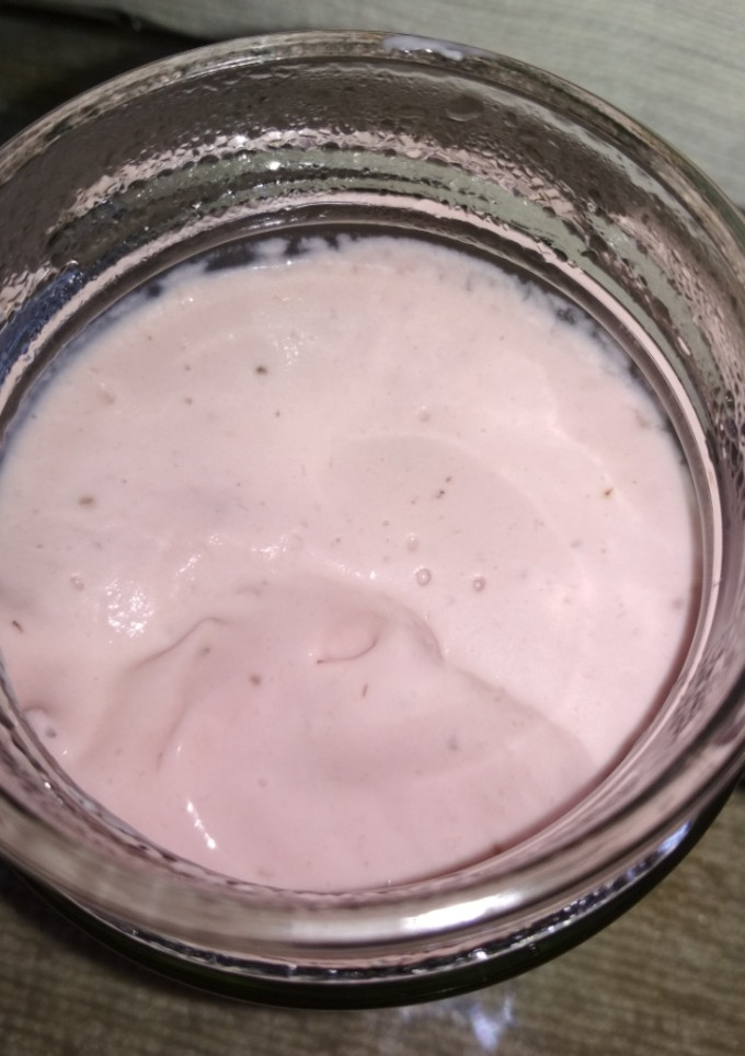 Una foto de Mousse de fresa (Con o sin lactosa)