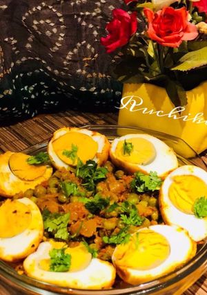 A picture of Egg & peas dry.