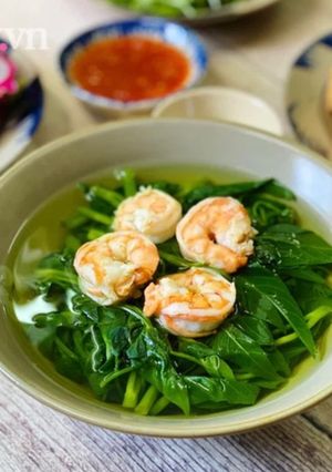 Hình của món Canh Rau Muống Nấu Tôm.
