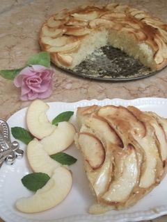 صورة لوصفة كيكة التفاح الشهية 🍎🍏🥧