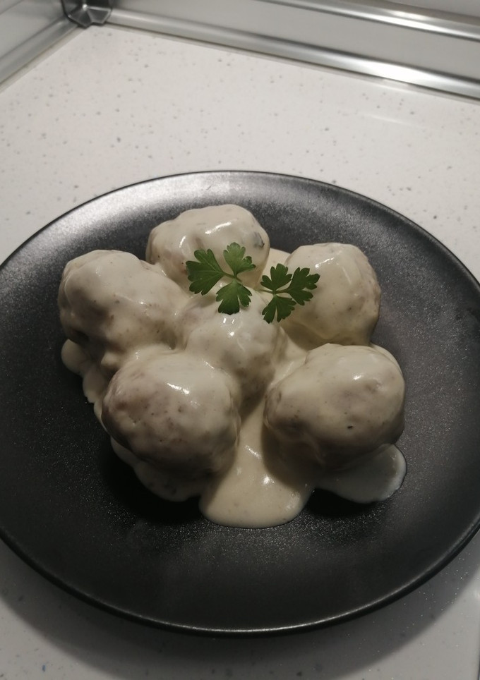 Una foto de Albóndigas de pollo al roquefort